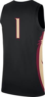 Nike Men's Florida State Seminoles #1 Black Replica Basketball Jersey product image