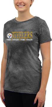 Concepts Sport Women's Pittsburgh Steelers Tie Dye Black Short-Sleeve Top product image