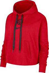 Nike Women's Toronto Raptors Red Courtside Pullover Fleece Hoodie product image