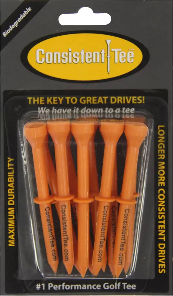 Consistent-Tee 3.25" Orange Golf Tees – 10-Pack