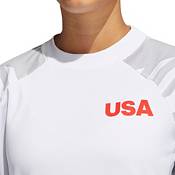 adidas Women's HEAT.RDY USA Long Sleeve Mock Neck Golf T-Shirt product image