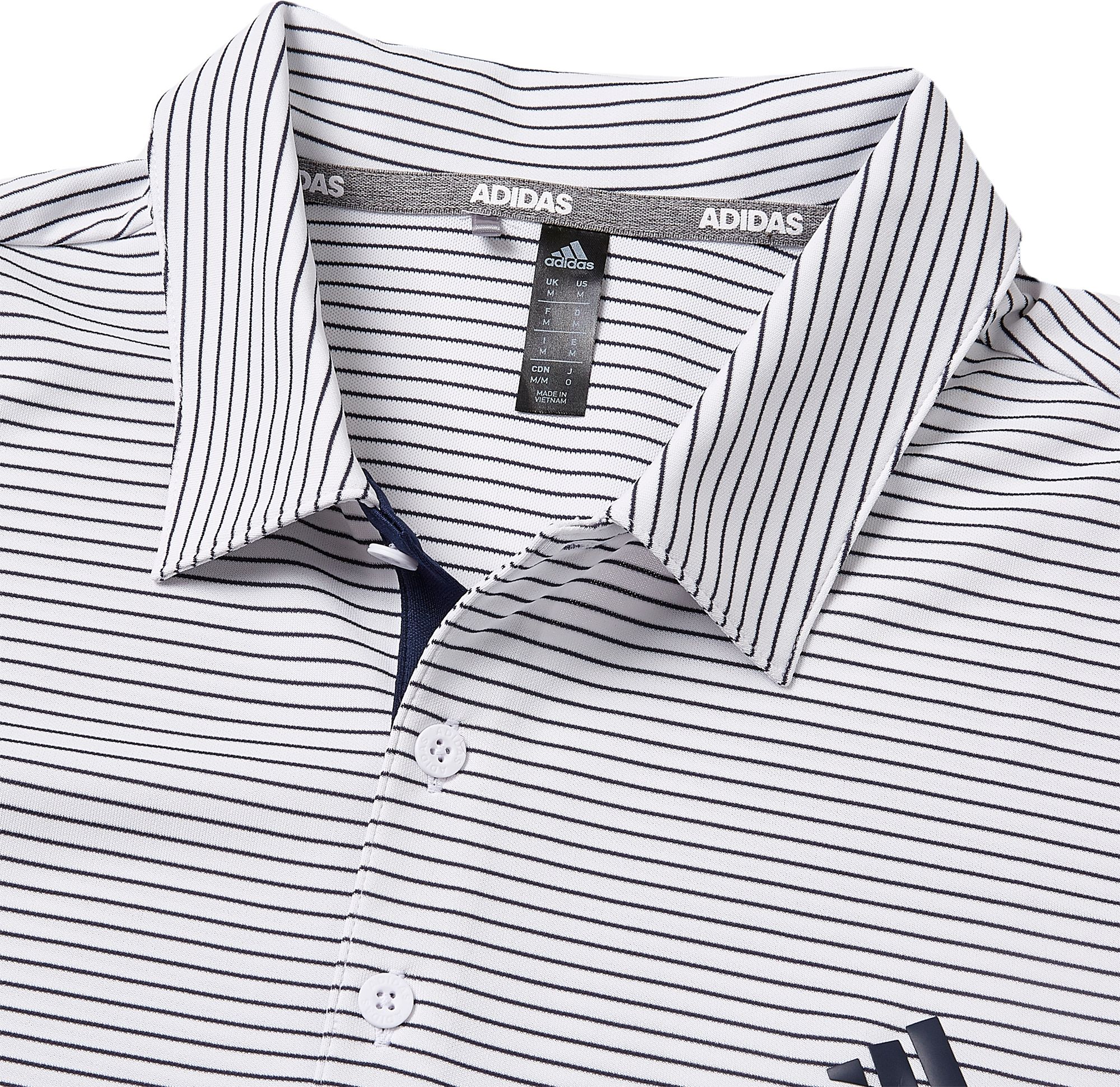 adidas men's drive 2 color stripe golf polo