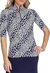 Tail Women's Printed 1/4 Zip Elbow Sleeve Golf Shirt product image