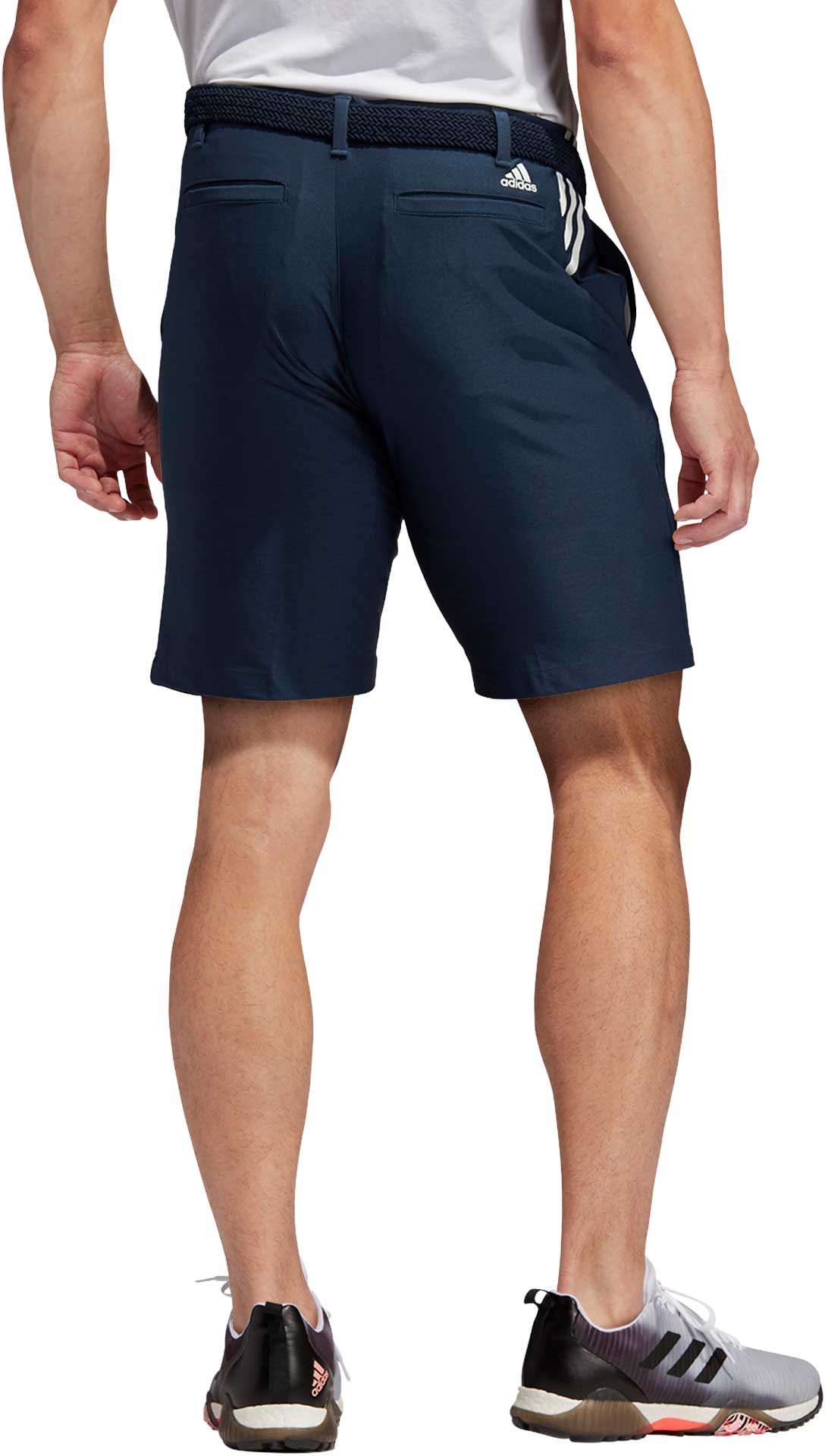 men's adidas 3 stripe golf shorts