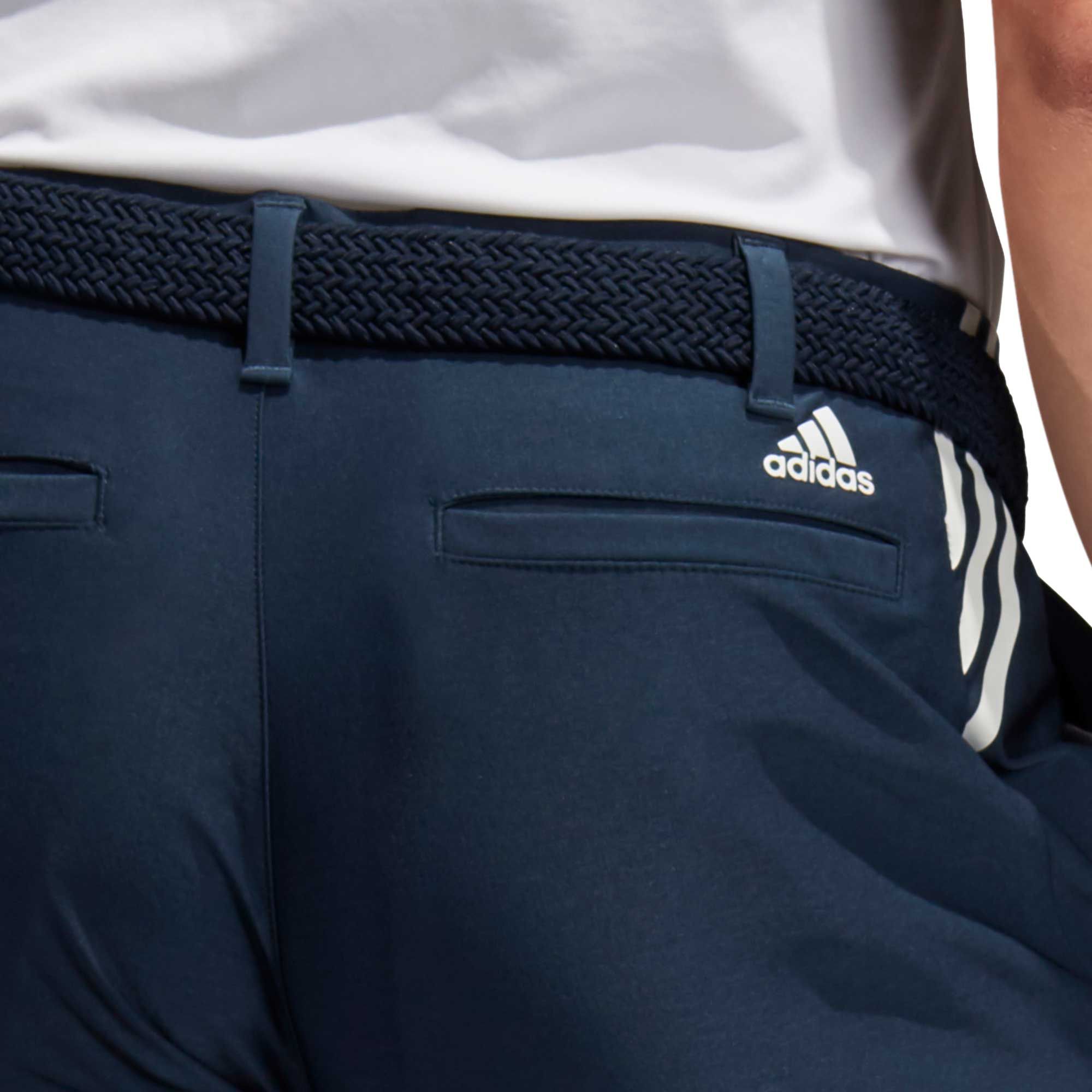 men's adidas 3 stripe golf shorts