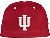 adidas Men's Indiana Hoosiers Crimson On-Field Baseball Fitted Hat product image