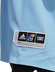adidas Men's Kansas Jayhawks #1 Blue ‘Hail to Old KU' Reverse Retro Replica Football Jersey product image