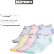adidas Girls' Superlite Space Dye No Show Socks – 6 Pack product image