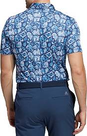 adidas Men's Cobblestone-Print Recycled Content Golf Polo product image