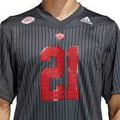 adidas Men's NC State Wolfpack #21 Grey ‘LIGHT IT RED' Reverse Retro Replica Football Jersey product image