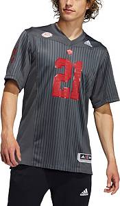 adidas Men's NC State Wolfpack #21 Grey ‘LIGHT IT RED' Reverse Retro Replica Football Jersey product image
