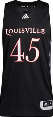 adidas Men's Louisville Cardinals #45 Black Swingman Replica Basketball  Jersey