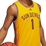 adidas Men's Arizona State Sun Devils #1 Gold Reverse Retro 2.0 Replica Basketball Jersey product image