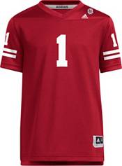 adidas Youth Nebraska Cornhuskers #1 Scarlet Replica Football Jersey product image