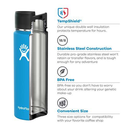 FILO Hydro Flask 16 oz Wide Mouth bottle with Flex Sip Lid™ - FILO