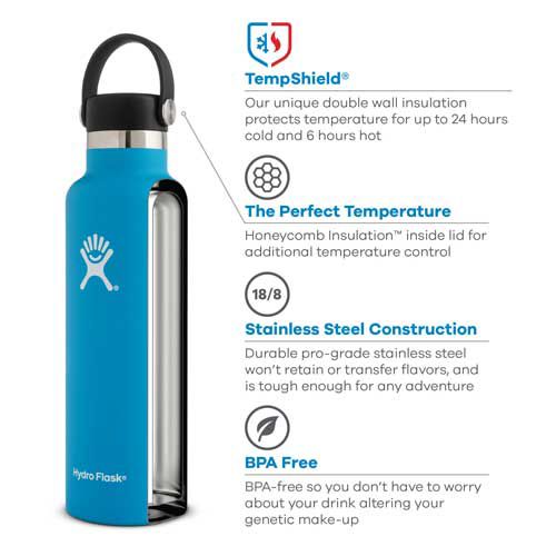 Hydro Flask Standard Mouth 21 oz. Bottle with Flex Cap | Best ...