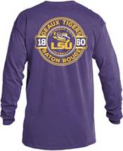 Image One Men's LSU Tigers Purple Rounds Long Sleeve T-Shirt product image