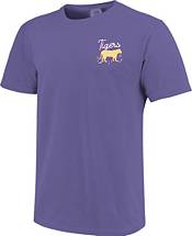 Image One Women's LSU Tigers Purple Doodles T-Shirt product image