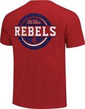 Image One Men's Ole Miss Rebels Red Striped Stamp T-Shirt product image