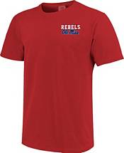 Image One Men's Ole Miss Rebels Red Striped Stamp T-Shirt product image