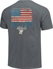 Image One Men's Ole Miss Rebels Grey Worn Flag T-Shirt product image
