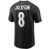 Nike Men's Baltimore Ravens Lamar Jackson #8 Legend Black T-Shirt product image
