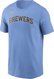 Nike Men's Milwaukee Brewers Christian Yelich #22 Ligh Blue T-Shirt product image
