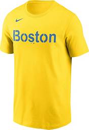 Nike Men's Boston Red Sox Xander Boegarts #2 Gold 2021 City Connect T-Shirt product image