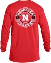 Image One Men's Nebraska Cornhuskers Scarlet Rounds Long Sleeve T-Shirt product image