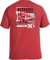 Image One Men's Nebraska Cornhuskers Scarlet Baseball Flag T-Shirt product image