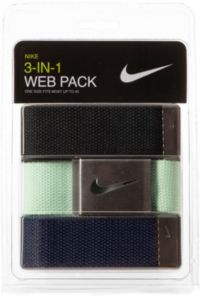 nike men's web golf belt 3 pack