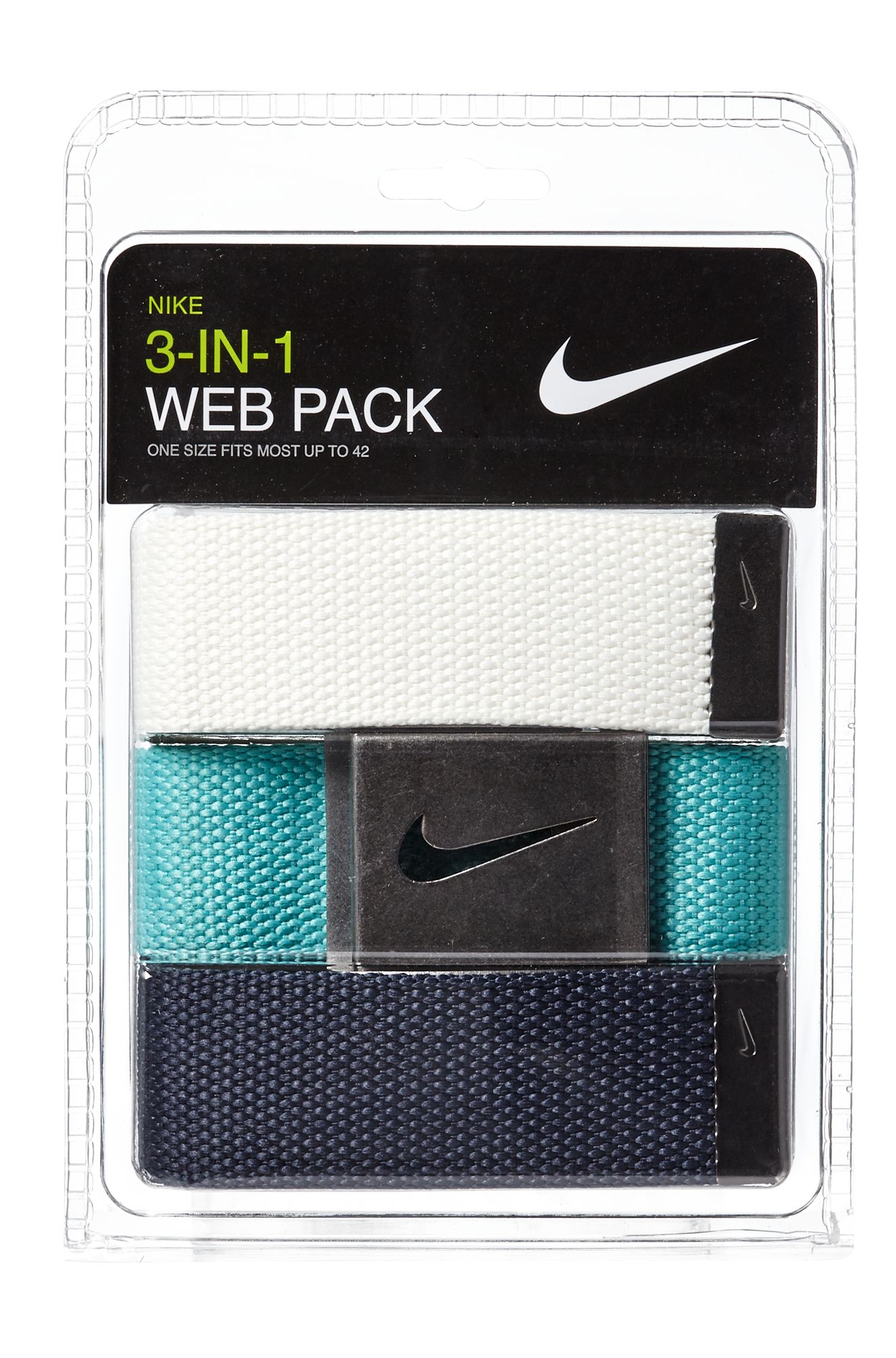 nike men's web golf belt 3 pack
