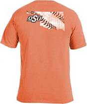 Image One Men's Oklahoma State Cowboys Orange Baseball Laces T-Shirt product image