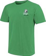 Image One Women's Oregon Ducks Green Pattern Script Softball T-Shirt product image