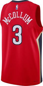 Nike Men's New Orleans Pelicans CJ McCollum #3 Red Dri-FIT Swingman Jersey product image