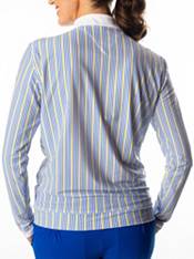 SwingDish Women's Stripe Boyfriend 1/4 Zip Golf Pullover product image