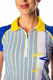 SwingDish Women's Grace Striped Short Sleeve Golf Polo product image