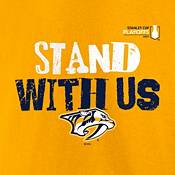 NHL 2022 Stanley Cup Playoffs Nashville Predators Slogan Yellow T-Shirt product image