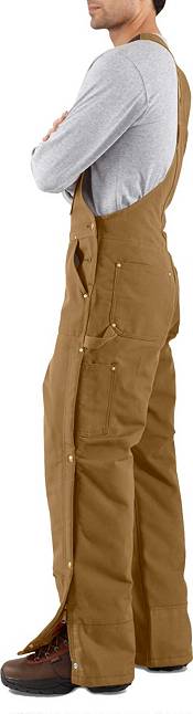 Carhartt Men's Zip-To-Thigh Quilt Lined Duck Bibs product image