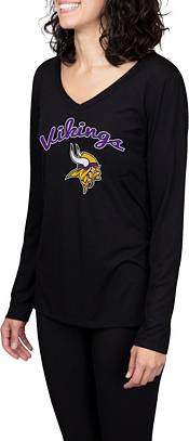 Concepts Sport Women's Minnesota Vikings Marathon Black Long Sleeve T-Shirt product image