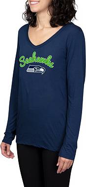 Concepts Sport Women's Seattle Seahawks Marathon Navy Long Sleeve T-Shirt product image