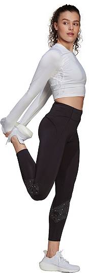 adidas Women's Fast Flower Crop Long-Sleeve Top Running Long-Sleeve Shirt product image
