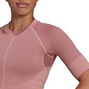 adidas Women's Versatile Aeroknit Cropped Short Sleeve T-Shirt