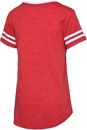 USC Authentic Apparel Women's USC Trojans Crimson Rosie Striped V-Neck T-Shirt product image