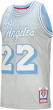 Mitchell & Ness 1960 Men's Los Angeles Lakers Elgin Baylor #22 NBA 75th Anniversary Silver Swingman Jersey product image