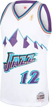 Mitchell & Ness Men's  Utah Jazz John Stockton #12 White Hardwood Classics Swingman Jersey product image