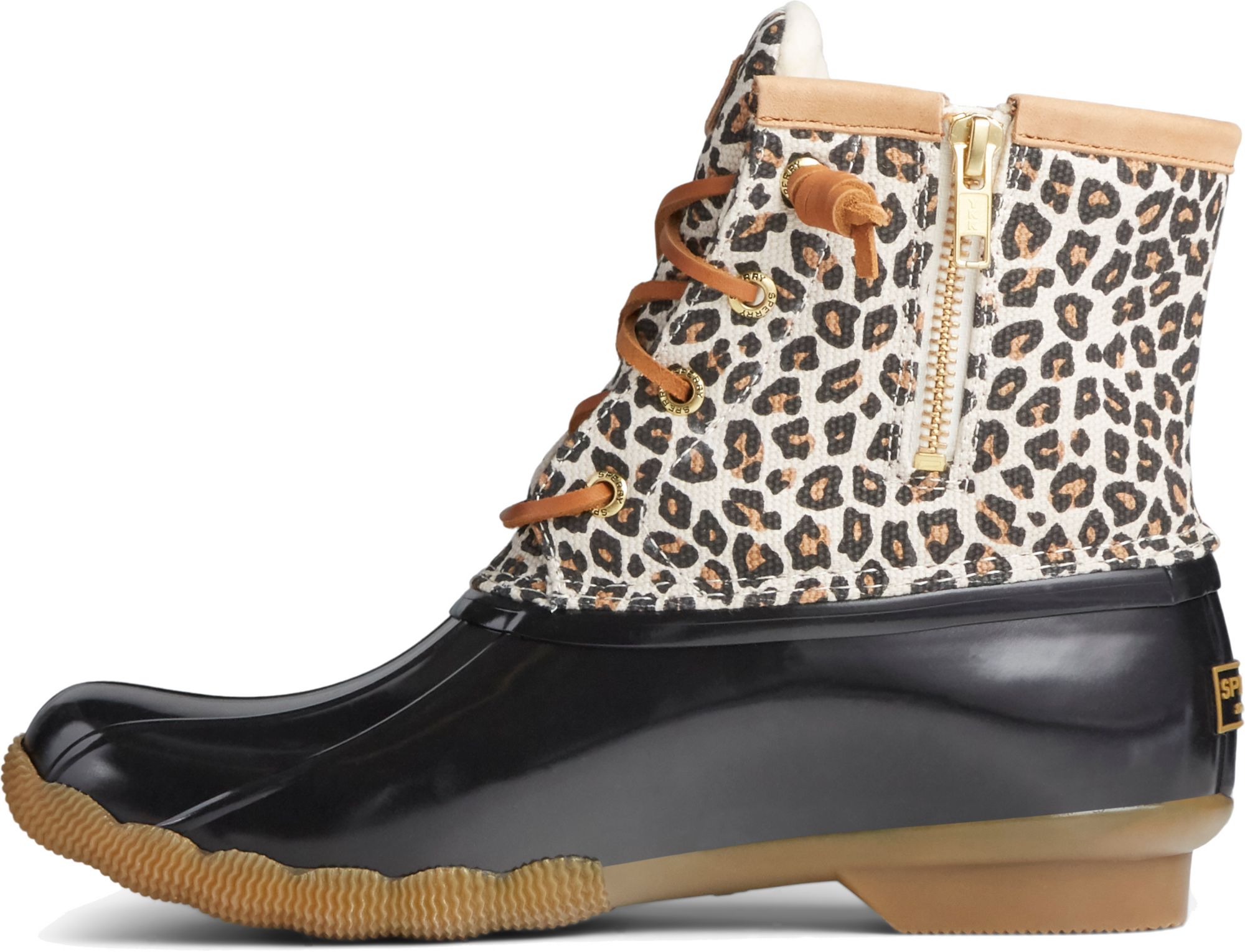 duck boots leopard print