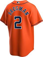 Nike Men's Replica Houston Astros Alex Bregman #2 Orange Cool Base Jersey product image