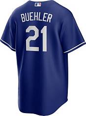 Nike Men's Los Angeles Dodgers Walker Buehler #21 Royal Cool Base Alternate Jersey product image