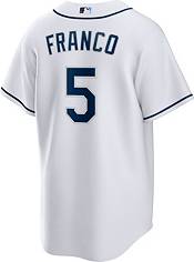 Nike Men's Tampa Bay Rays Wander Franco #5 White Cool Base Jersey product image